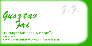 gusztav fai business card